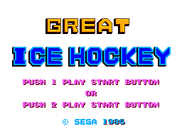 Great Ice Hockey Title Screen